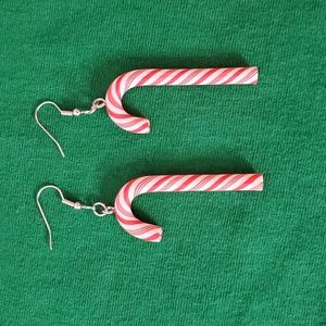 Pierced Candy Cane Earrings